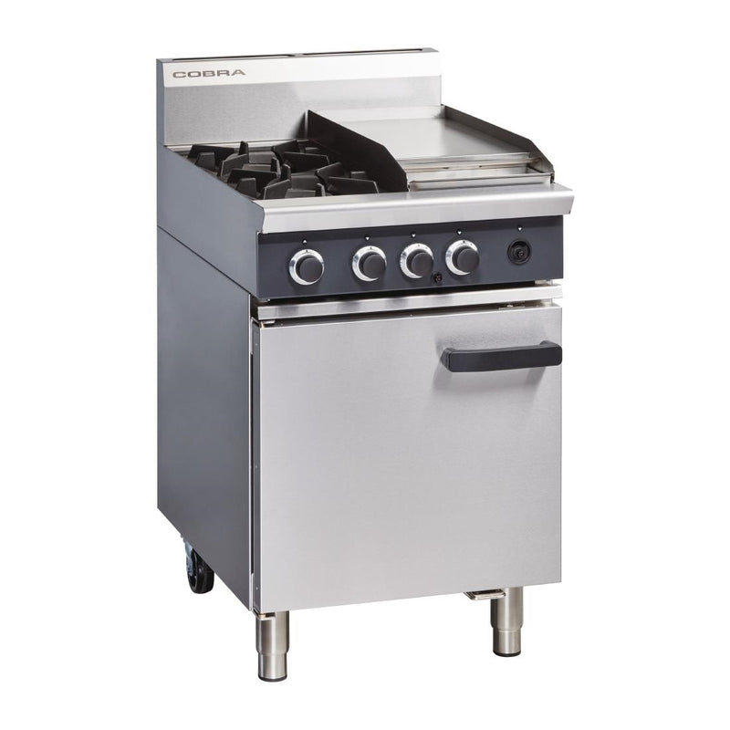 Blue Seal Cobra Natural Gas Range 2 Burner Static Oven with Griddle CR6CN