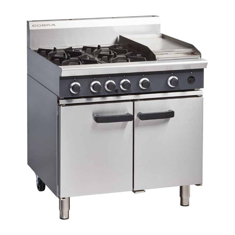 Blue Seal Cobra Natural Gas Range 4 Brenner Statischer Ofen mit Grillplatte CR9CN