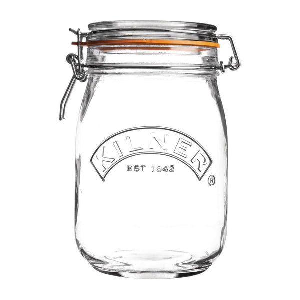 Kilner Einmachglas mit Clipverschluss, rund, 1000 ml, 4 Stück