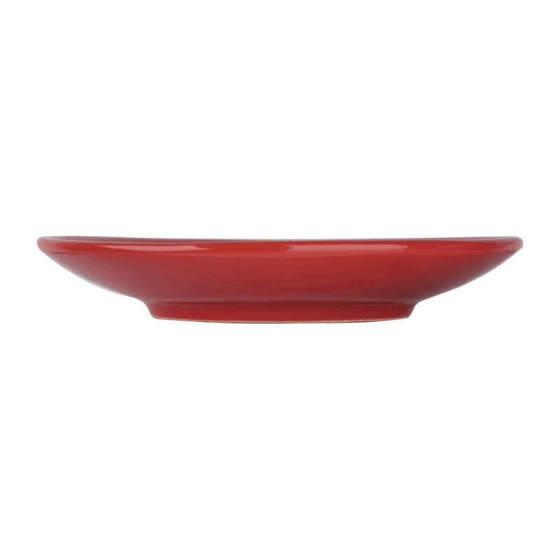 Olympia Cafe Red Saucer (Fits FF990) - 135mm 5 3/10" (Box 12)