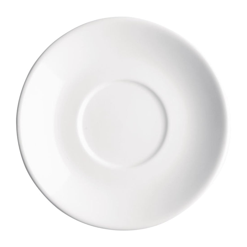 Olympia Cafe White Saucer (Fits FF991) - 135mm 5 3/10" (Box 12)