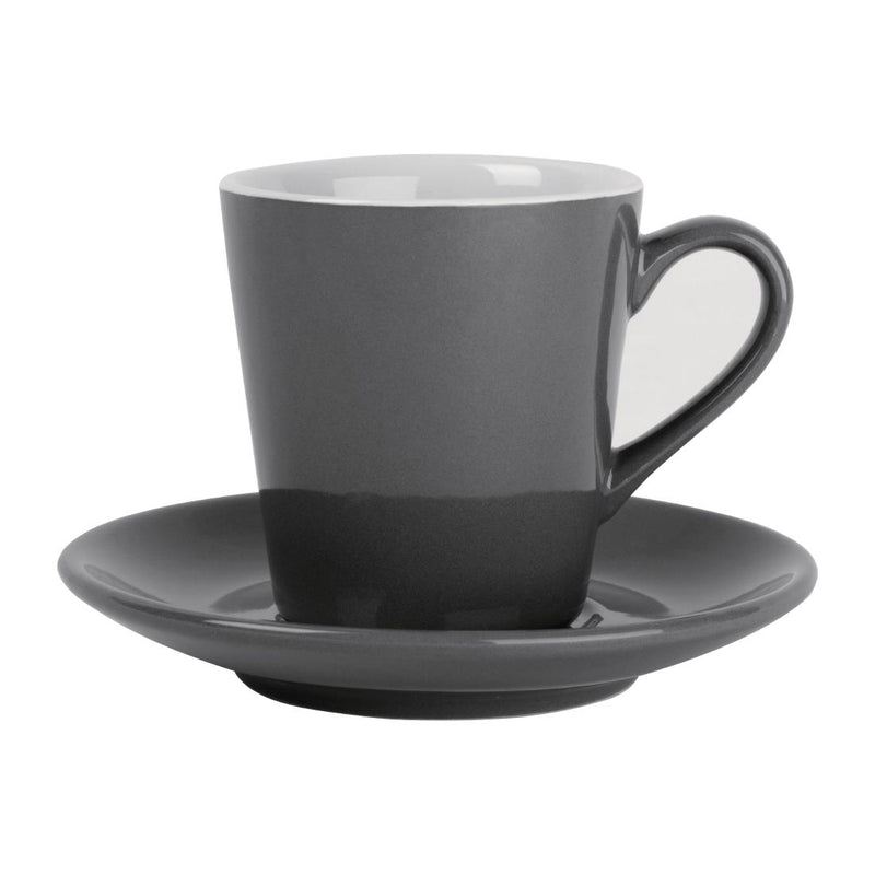 Olympia Cafe Charcoal Saucer (Fits FF997) - 135mm 5 3/10" (Box 12)