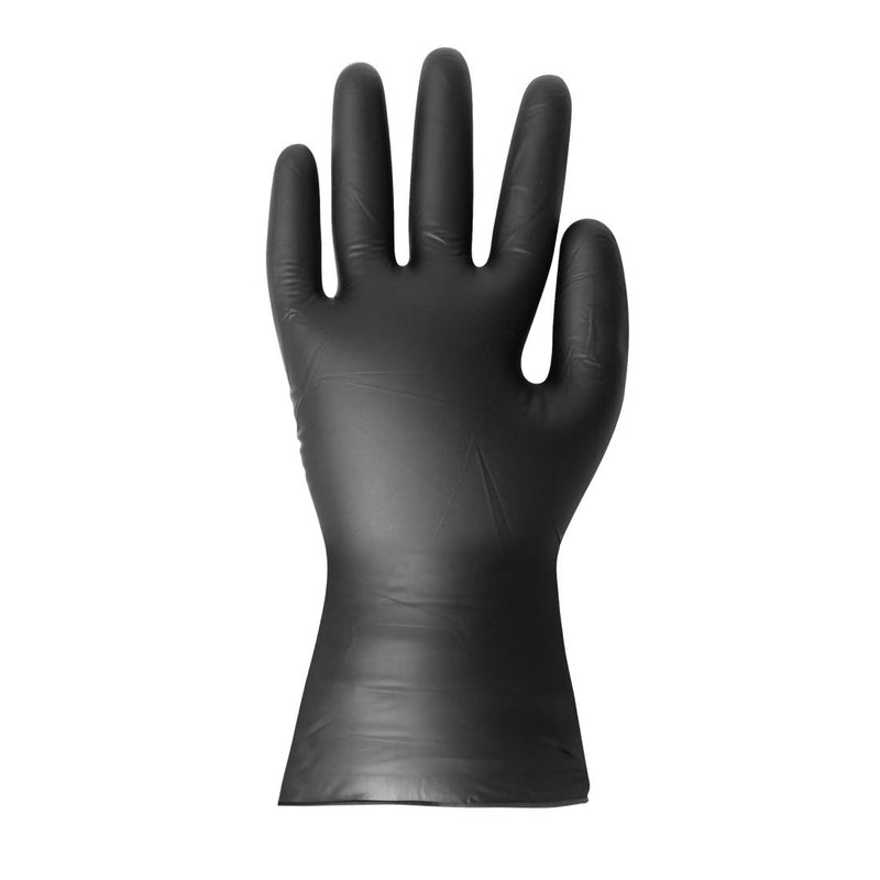 Hygiplas Vinyl Black Powder Free Glove L - pack 100