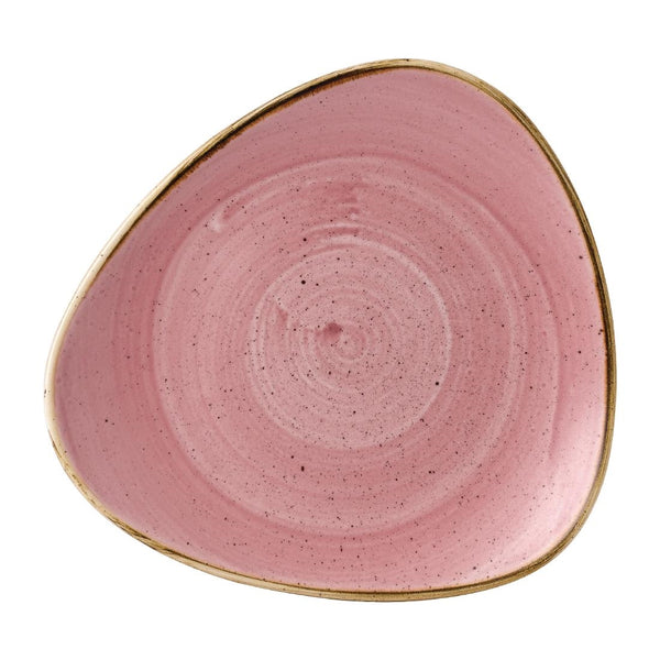 Stonecast Petal Pink Triangle Plate 9 " (Pack of 12)