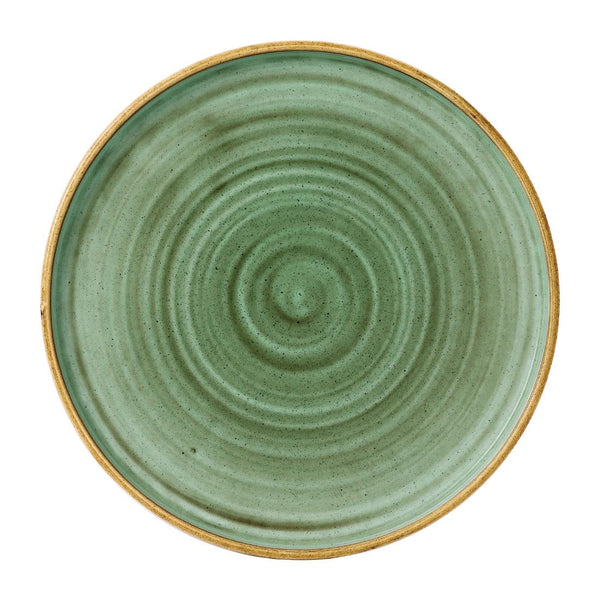 Stonecast Samphire Green Walled Plate 10 1/4 " (Box 6)