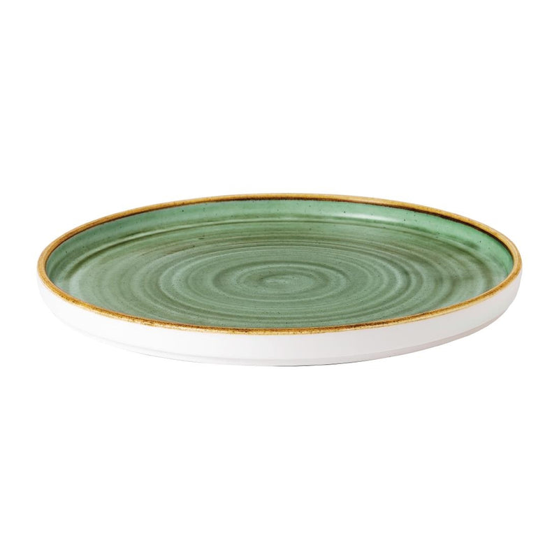 Stonecast Samphire Green Walled Plate 10 1/4 " (Box 6)