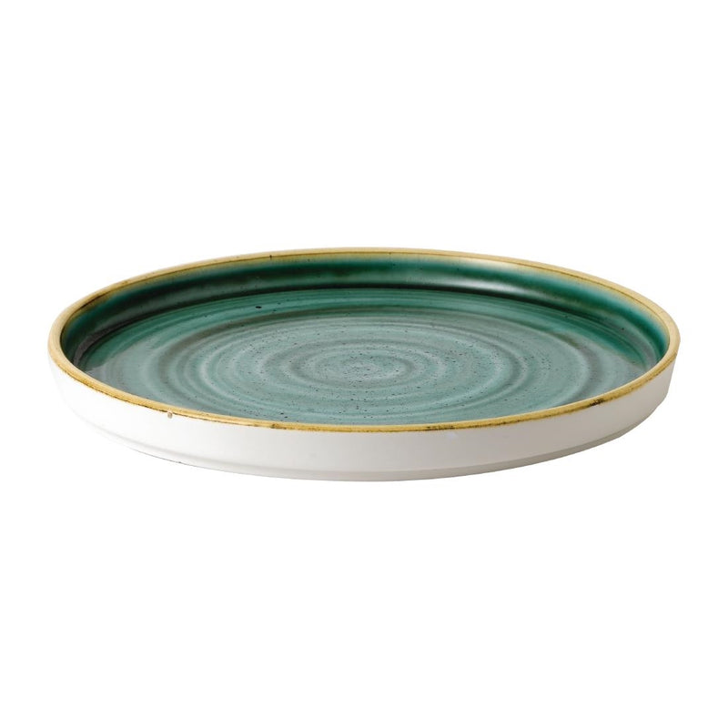 Stonecast Samphire Green Walled Plate 8 1/4 " (Box 6)