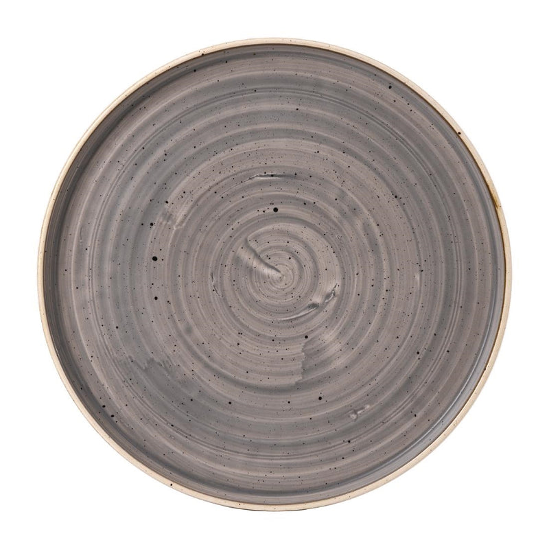 Stonecast Peppercorn Grey Walled Plate 10 3/4 " (Box 6)