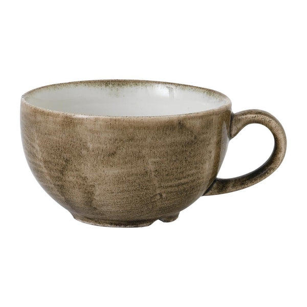 Stonecast Patina Cappuccino-Tasse, Antik-Taupe, 340 ml, 12 Stück