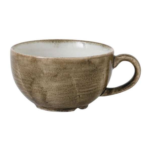 Stonecast Patina Cappuccino-Tasse, Antik-Taupe, 227 ml, 12 Stück