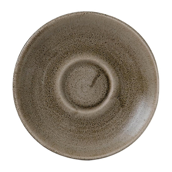 Stonecast Patina Antique Taupe Espresso Saucer 4 1/2 " (Pack of 12)