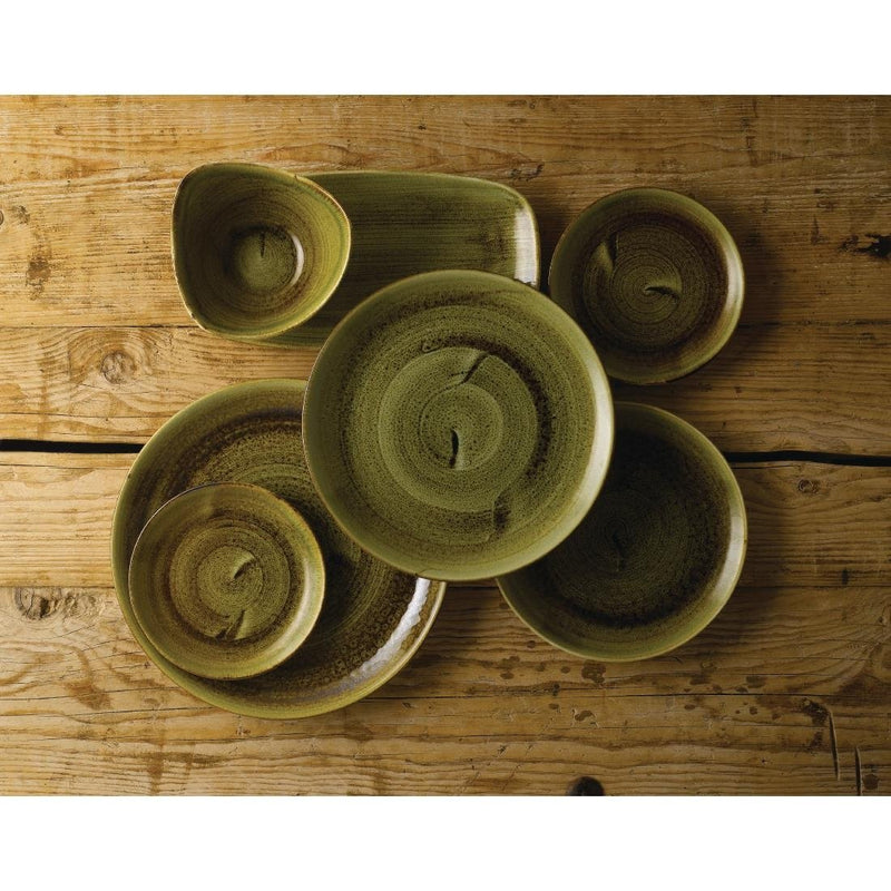 Stonecast Plume Olive Chefs' Oblong Plate No. 3 11 3/4 x 6 " (Pack of 12)