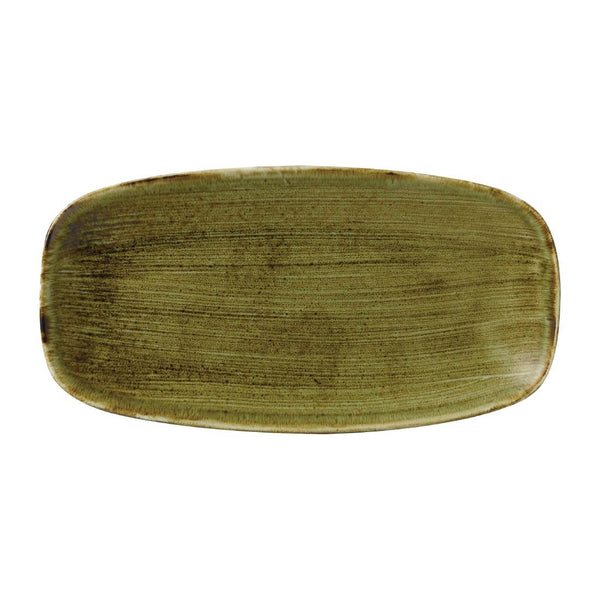 Stonecast Plume Olive Chefs' Oblong Plate No. 3 11 3/4 x 6 " (Pack of 12)