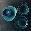 Stonecast Aqueous Lagoon Triangle Plate 7 3/4 " (Box 12)