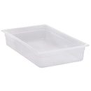 Cambro 100 mm tiefe 1/1 durchscheinende GN-Pfanne aus Polypropylen 
