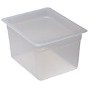 Poêle GN en polypropylène translucide Cambro 200 mm de profondeur 1/2 