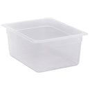 Cambro 150 mm tiefe 1/2 durchscheinende GN-Pfanne aus Polypropylen 
