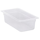 Cambro 100 mm tiefe 1/3 durchscheinende GN-Pfanne aus Polypropylen 