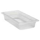 Cambro 65 mm tiefe 1/3 durchscheinende GN-Pfanne aus Polypropylen 
