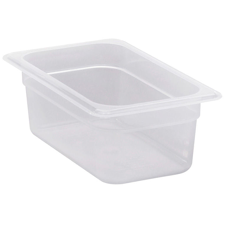 Cambro 100 mm tiefe 1/4 durchscheinende GN-Pfanne aus Polypropylen 