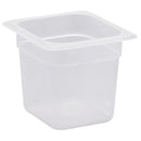 Cambro 150 mm tiefe 1/6 durchscheinende GN-Pfanne aus Polypropylen 