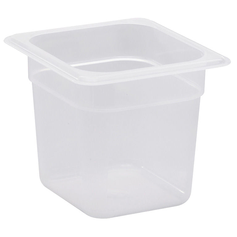 Cambro 150 mm tiefe 1/6 durchscheinende GN-Pfanne aus Polypropylen 