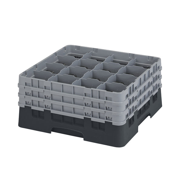 H196mm Black 16 Compartment Camrack