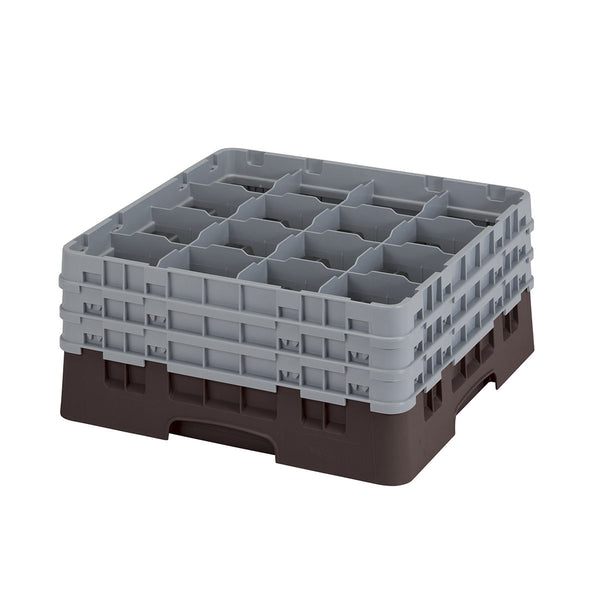 H196mm Brown 16 Compartment Camrack