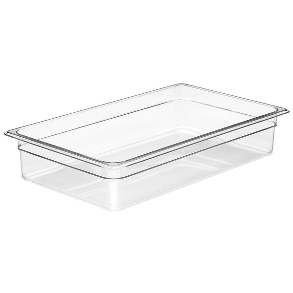 Cambro 100 mm tiefe 1/1 transparente GN-Pfanne aus Polycarbonat 