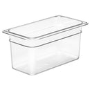 Poêle GN en polycarbonate transparent 1/3 Cambro de 150 mm de profondeur 