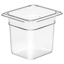 Poêle GN en polycarbonate transparent 1/6 Cambro de 150 mm de profondeur 