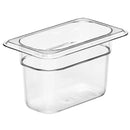 Cambro 100 mm tiefe 1/9 GN-Pfanne aus transparentem Polycarbonat 
