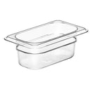 Cambro 65mm Deep 1/9 Clear Polycarbonate GN Pan