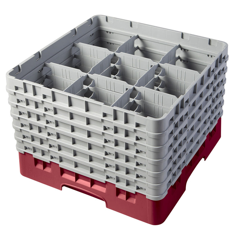 H298mm Cranberry 9 Compartment Camrack