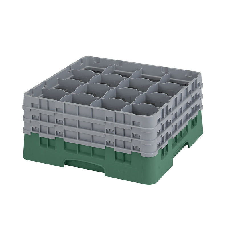 H196mm Green 16 Compartment Camrack