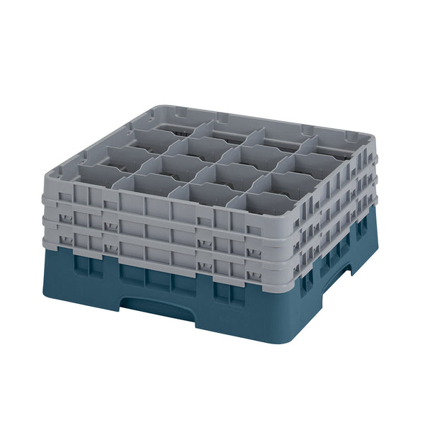 H196mm Teal 16 Compartment Camrack