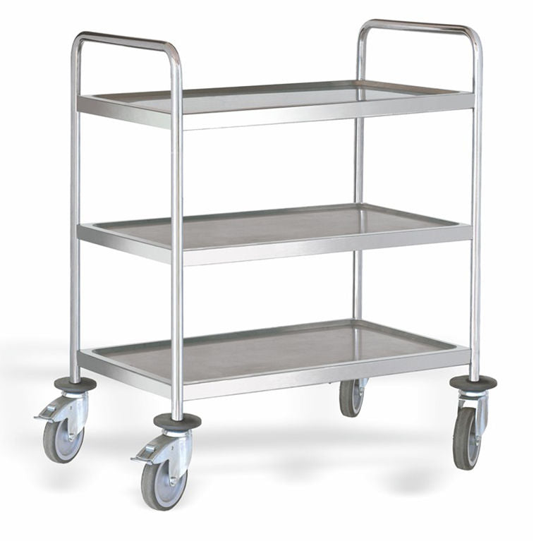 3 Shelf Stainless Steel Serving Trolley