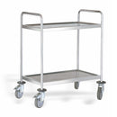 2 Shelf Stainless Steel Serving Trolley