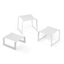 Pearl White Square Bent Buffet Riser Set