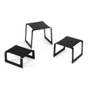 Black Black Square Bent Buffet Riser Set