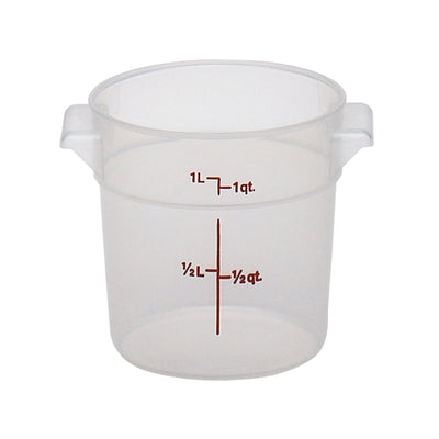 0,9 l, durchscheinend, rund