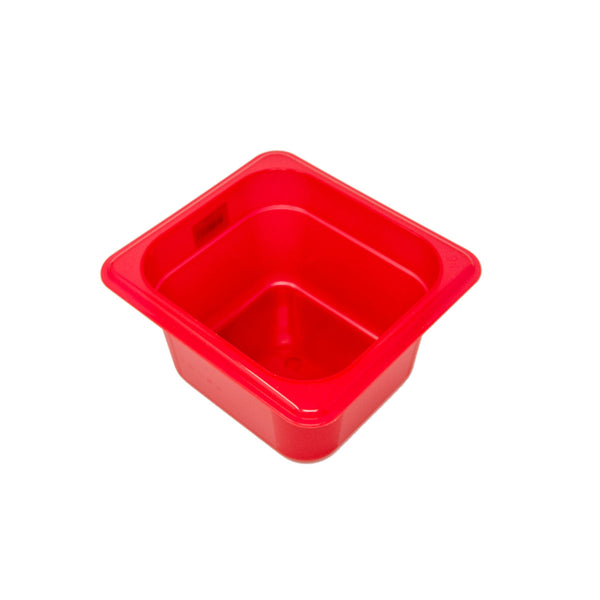 Cambro 100 mm tiefe 1/6 rote GN-Pfanne aus Polypropylen 