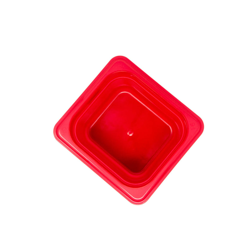 Cambro 150 mm tiefe 1/6 rote GN-Pfanne aus Polypropylen 