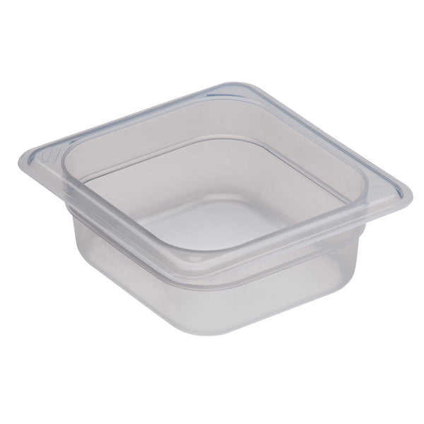 Cambro 65 mm tiefe 1/6 durchscheinende GN-Pfanne aus Polypropylen 