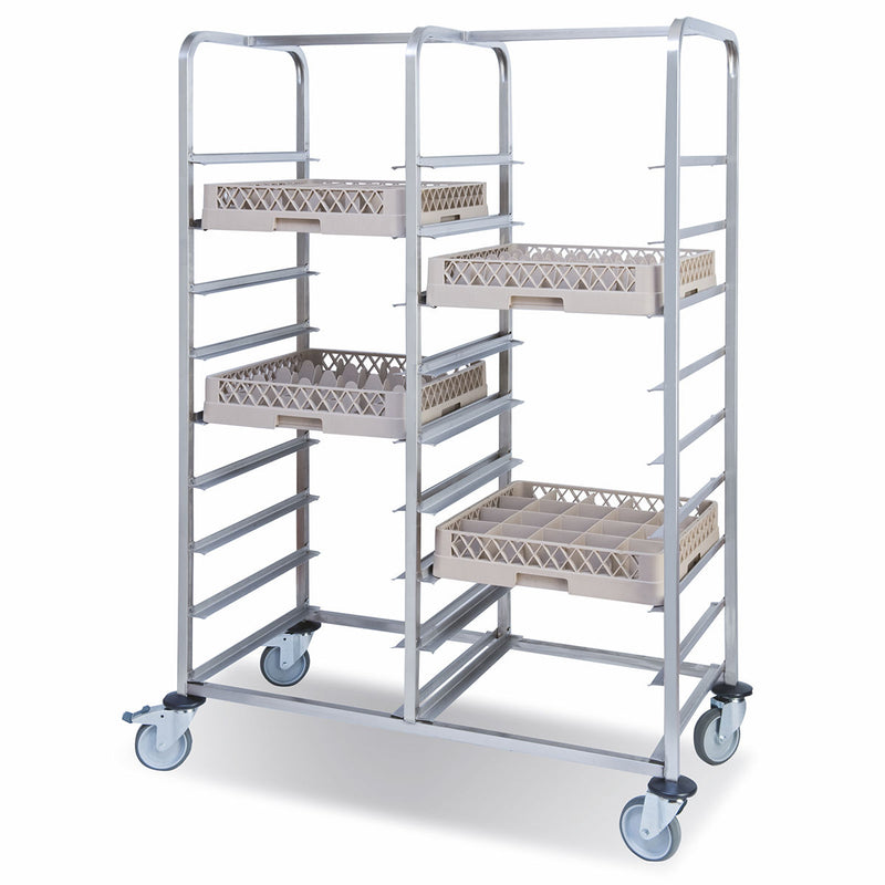 18 Rail Double Dishwasher Rack Trolley