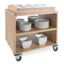 Cutlery Dispenser Trolley Oak