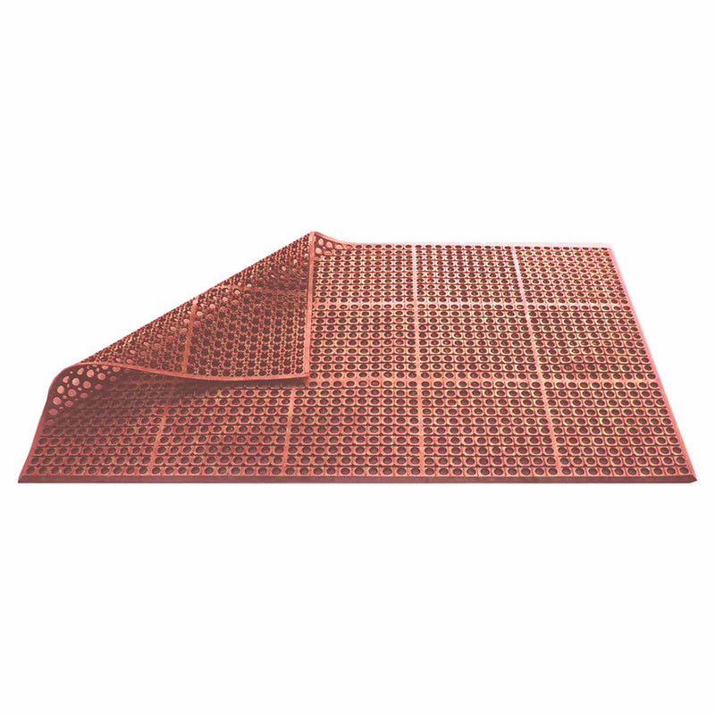 D1500mm Oil-Resistant Red Natural Rubber Floor Mat