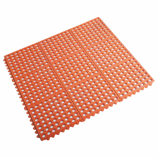 D900mm Oil-Resistant Red Natural Rubber Floor Mat