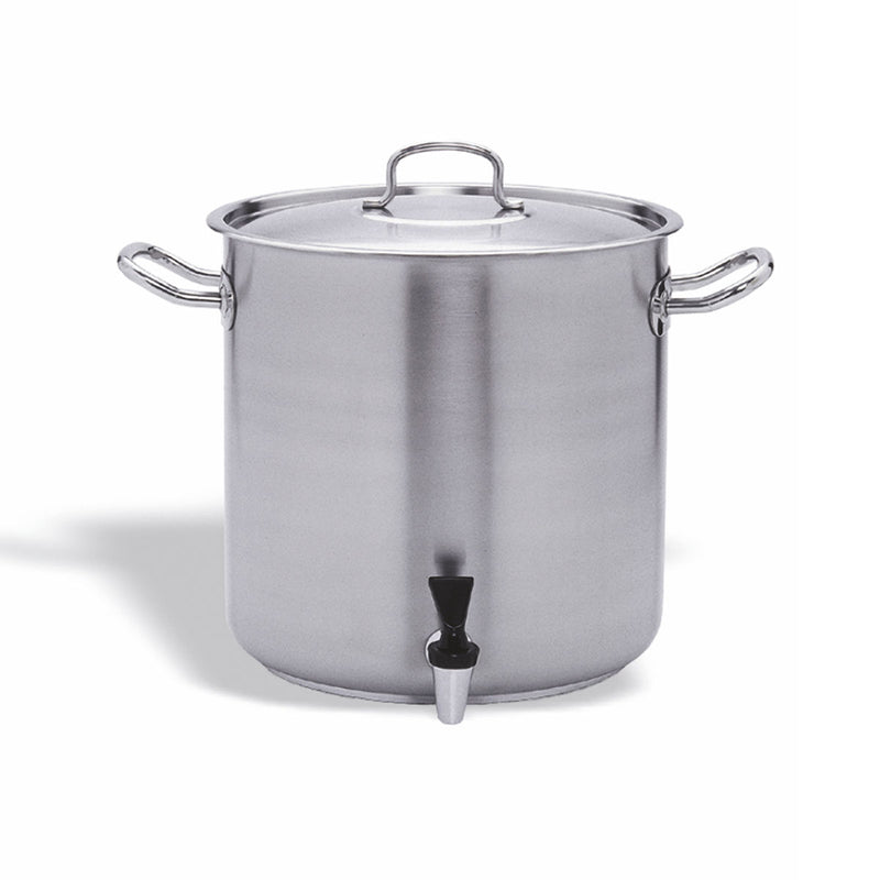 INOX-PRO Ã˜280 Stock Pot with Tap & Lid