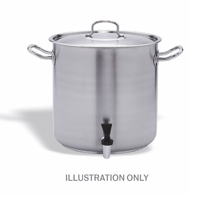 INOX-PRO Ã˜350 Stock Pot with Tap & Lid